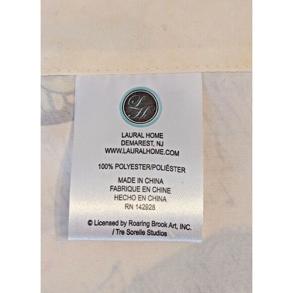 Laural Home Butterfly Window Valance Blue Cream Background 18 x 60-in Gift NEW - Picture 5 of 5